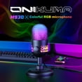 thumbnail image 3 of Siivton Gaming USB Microphone for PC, PS5/PS4, Laptop,Mac, Computer Condenser Mic with RGB Lighting,USB Plug and Play, LED Mute Button, for Streaming, Podcast, Studio Recording, 3 of 7