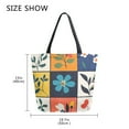 thumbnail image 5 of FORMRS Womens Canvas Tote Bag with Zipper Inner Pocket Shoulder Handbag, Floral Patterns, 5 of 7