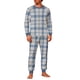 thumbnail image 2 of Pijama navideño para hombre, blusa y pantalones con estampado navideño a cuadros., 2 of 5