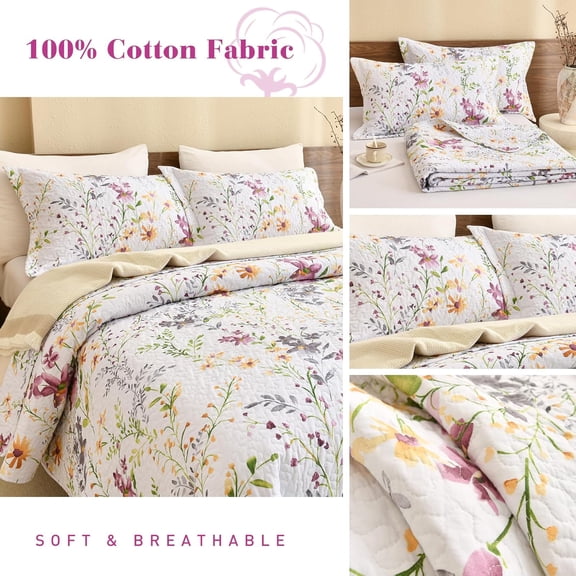 3Pcs Oversized King Bedspread Set(120"x120")