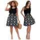 thumbnail image 3 of Vestido de verano bohemio OFEEFAN con estampado de playa para mujer, 3 of 5