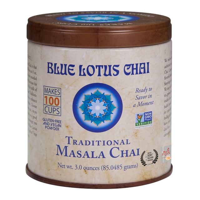 Té Blue Lotus Chai Traditional Masala de 85 g para 100 tazas