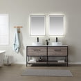thumbnail image 4 of Vinnova Piceno 24" Rectangle LED Wall Mount Bathroom Vanity Mirror Black Frame, 4 of 12