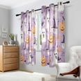 thumbnail image 2 of Yayeee Window Curtains Light Filtering 63"x42" Grommet Panel Pair Home Living Room Decor, Purple Cute Halloween, 2 of 7