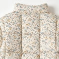 thumbnail image 3 of LIBRCLO Floral Puffer Jackets for Girls Button Stand Collar Warm Outerwear Kids Winter Coats Size 9-10 Years, 3 of 7