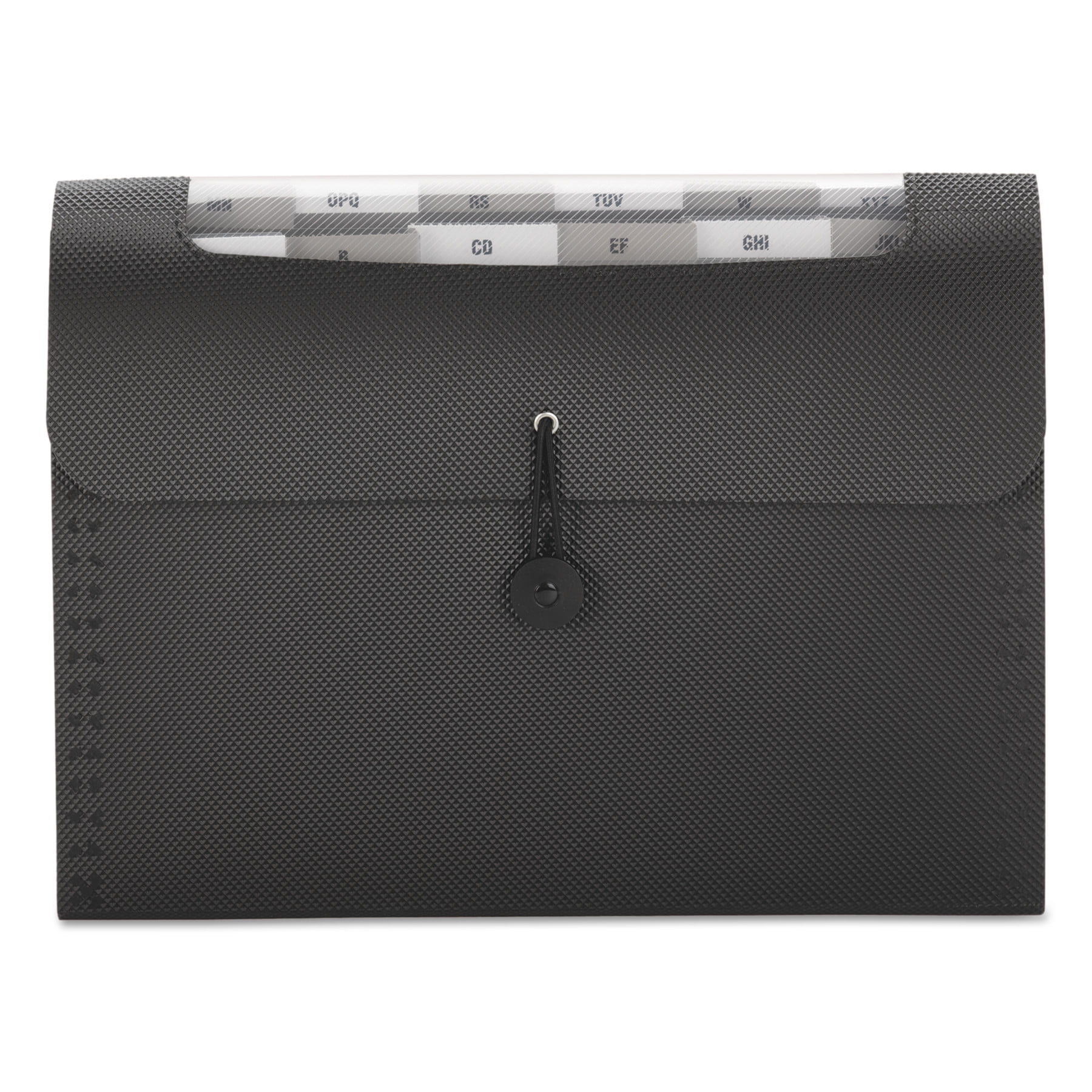 Smead Step Index Organizer 12 Pockets w/Cord Black Letter (70901)