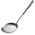 thumbnail image 1 of Cuchara para olla caliente, colador de acero inoxidable, cuchara para sopa, cucharón para servir, colador grande para fideos, albóndigas (plateado), 1 of 5