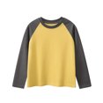 thumbnail image 2 of vigerkar Boys Long Sleeve Raglan T Shirts Kids Color Block Crewneck Casual Tops Tees 5-15 Years (Yellow, 7-8 Years), 2 of 4