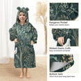 thumbnail image 3 of FORMRS Wearable Blanket Hoodie with Sleeves for Kids Cozy Flannel Sweatshirt, Floral Forest Scene, 3 of 7