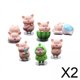 thumbnail image 1 of 2x7 Figuras De Cerdo, Decoración Del Tablero Del Automóvil, Para Dormitorio, Gabinete De Escritorio Sin Tapete, 1 of 9