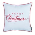thumbnail image 4 of Decorative Merry Christmas Throw Pillow Cover Set of 4 Square 18" x 18" White & Red for Couch, Bedding, 4 of 7