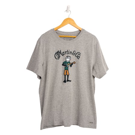 Martin Guitars Life is Good, Ukulele Logo Tee Shirt, Charcoal- 3XL