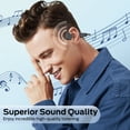 thumbnail image 5 of BUGANI Bone Conduction Headphones, Open-Ear Headphones with Mic, Sweatproof & Waterproof Sports Wireless Headphones, 8H Playtime, Bluetooth 5.3, Type-C Fast Charge for Running, Driving, Hiking,Cycling, 5 of 7