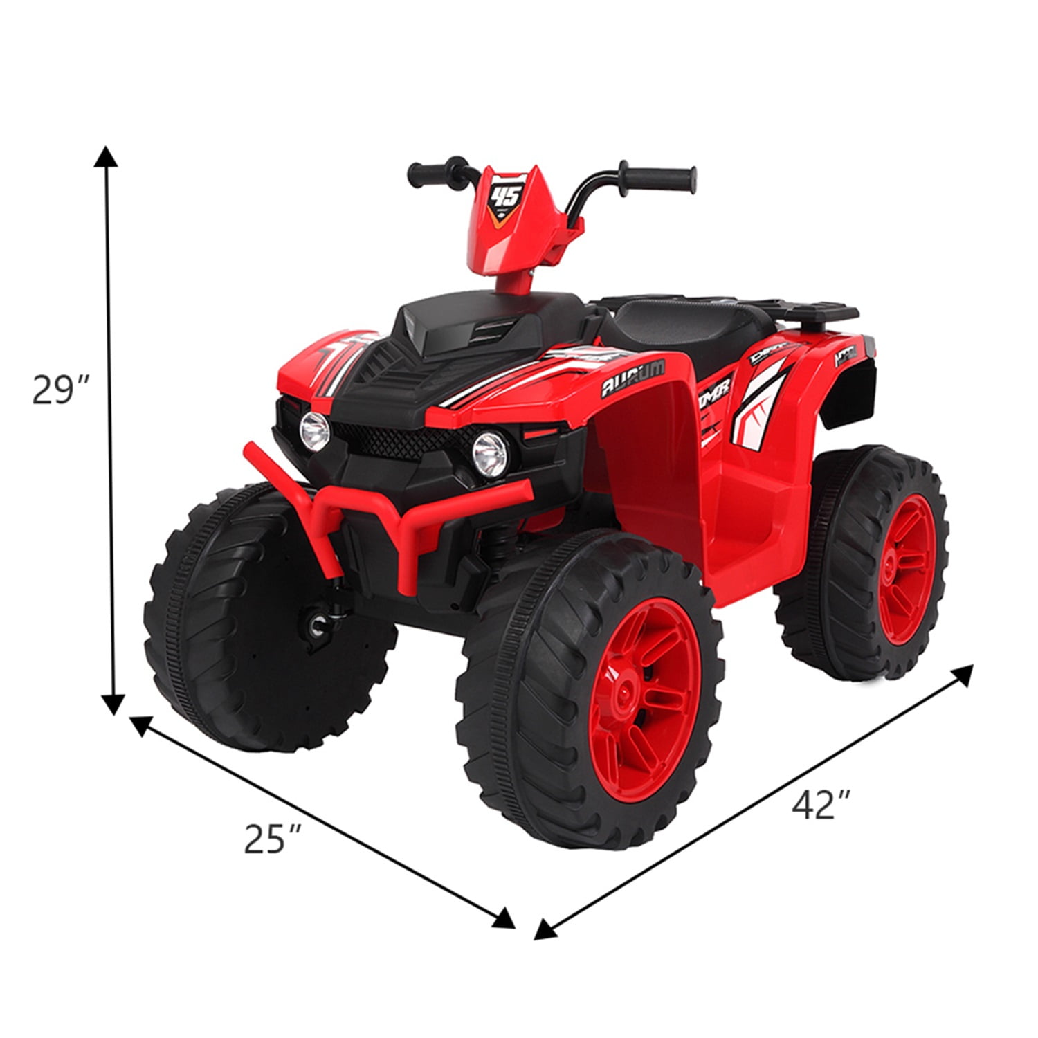 CIPACHO 12V ALL Terrain Vehicle Dual Drive Battery Kids Ride On Cars without Remote Control with Slow Start, Red CIPACHO 12V ALL Terrain Vehicle Dual Drive Battery Kids Ride On Cars without Remote Control with Slow Start, Red