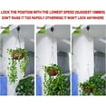 thumbnail image 3 of 4 Pack Plant Hook Pulley, Retractable Plant Hanger Easy Reach Hanging Flower Basket for Garden Baskets Pots and Birds Feeder Hang High up and Pull Down to Water Or Feed, 3 of 6