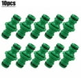 thumbnail image 1 of Allume 10Pcs Hose Pipe Connector Double Male Plastic Quick Fix Click On Rubber O Ring Green, 1 of 10