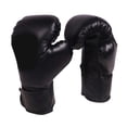 thumbnail image 3 of Guantes de boxeo para niños, guantes de boxeo, guantes de sparring de cuero sintético, guantes de entrenamiento de boxeo Negro, 3 of 9