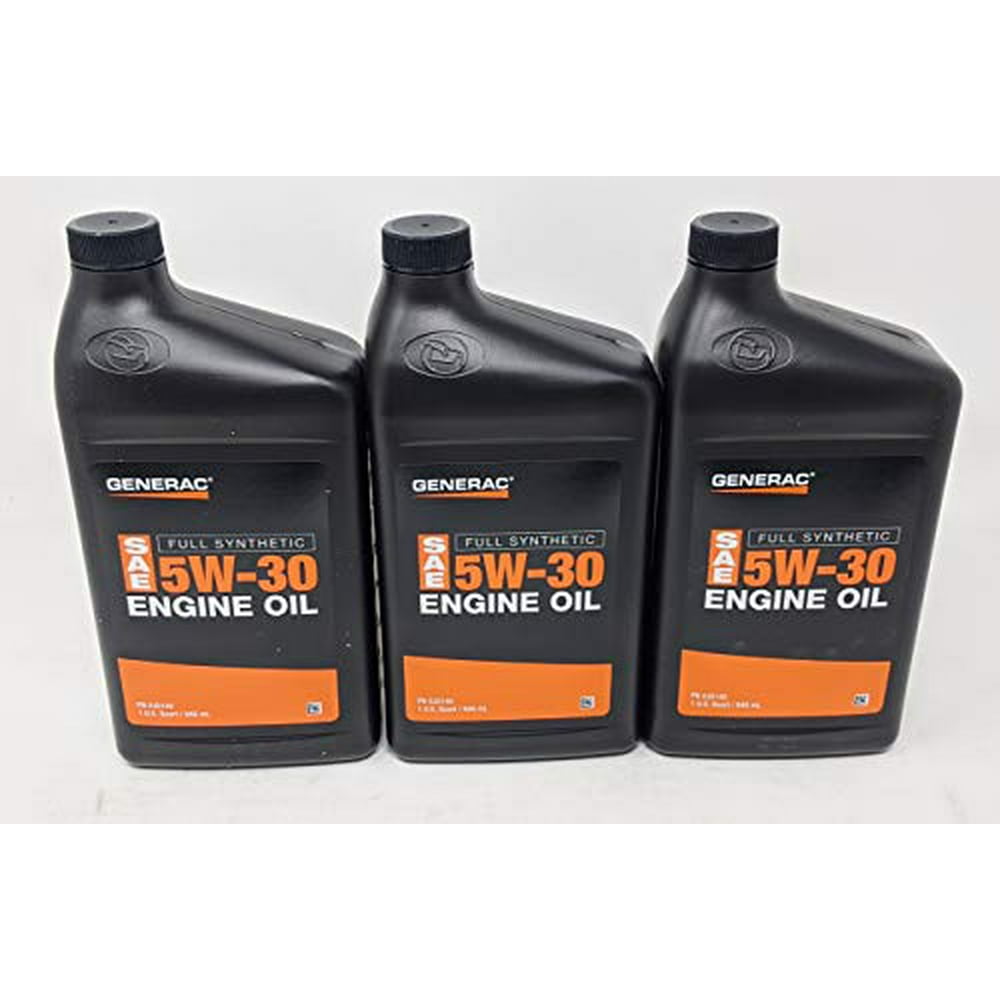 Generac Full Synthetic Motor Oil 5W30 SN Quart Bottle Part 0J5140