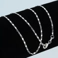 thumbnail image 2 of K-KED Bulk 925 Silver Flat Link Chain Necklace Fashion Delicate Jewelry for Pendant 16"-30"-22"-1pc, 2 of 8