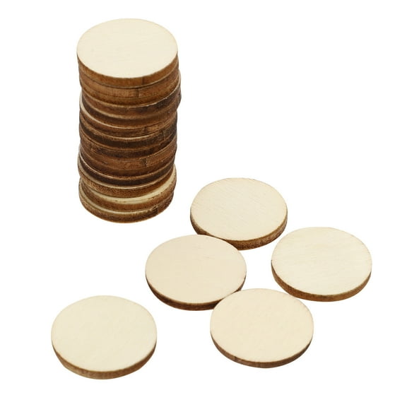 200pcs Round Shape Wooden Slices2cm Unfinished Wood Disc Circles Wood Cutouts Ornaments for Craft and Decoration