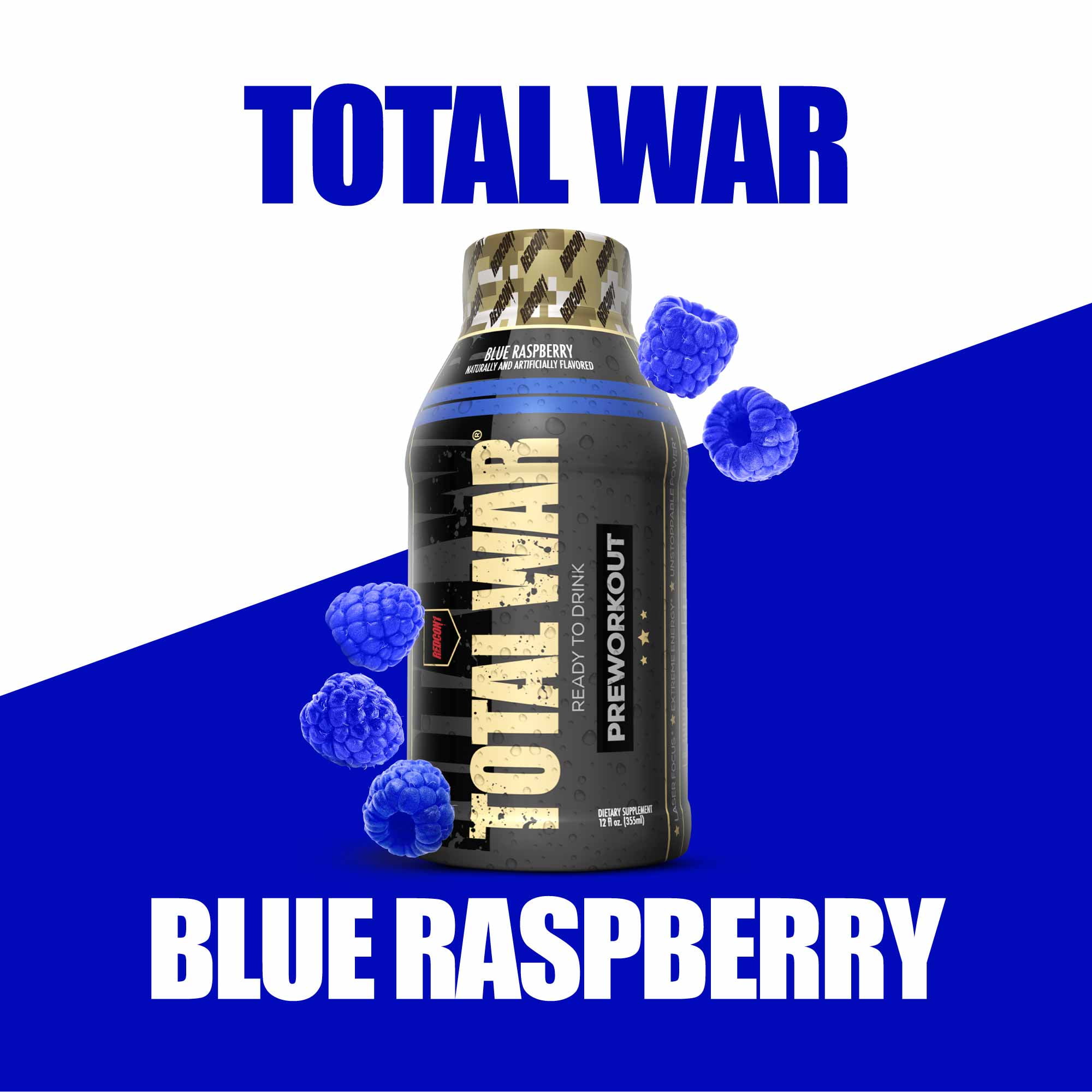 Buy REDCON1 RTD Total War Pre Workout (Ready To Drink), Blue