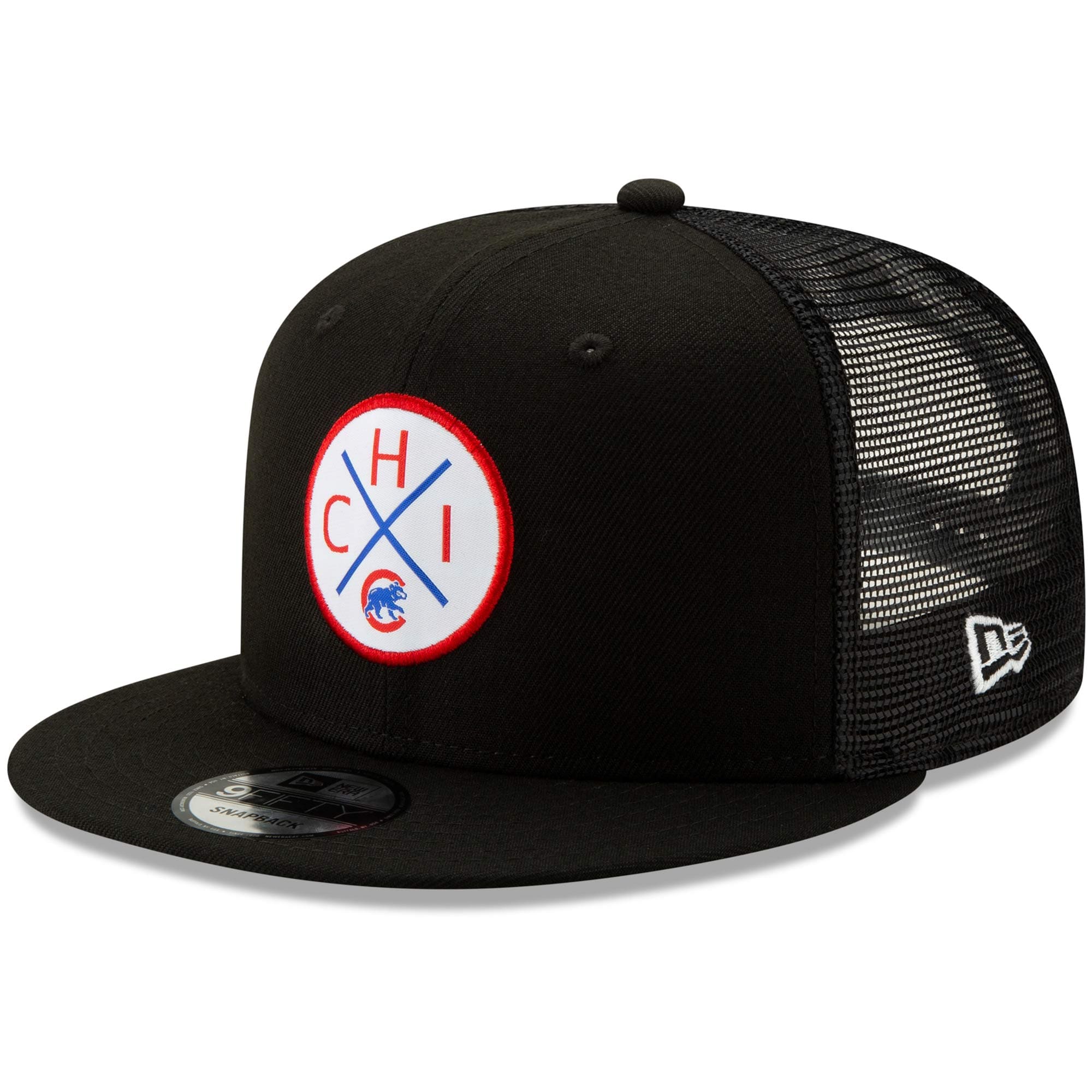 Men's New Era Black Chicago Cubs Vert 