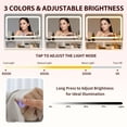 thumbnail image 4 of Easy4Home Compact Makeup Vanity Desk with LED Mirror and Storage, Small Dressing Table with 3 Lighting Modes Adjustable Brightness & Drawers and Shelves, White, 4 of 6