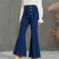 thumbnail image 1 of AherBiu Womens Dress Pants High Waisted Slimming Stretch Flared Pants Double-Breasted Business Work Pants, 1 of 7