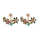 thumbnail image 1 of Moda pequeña flor fresca del sol con incrustaciones de color pequeña flor Stud Pendientes Frontera Oreja Joyería, 1 of 6