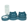 thumbnail image 1 of Juego de Cuencos para Gatos Salvador 3 en 1 con Botella de Agua Automática Azul claro, 1 of 6