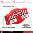 thumbnail image 4 of Dispositivo de bloqueo de válvulas TRADESAFE, válvula de compuerta, rojo, 4 of 8