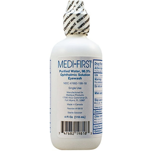 MediFirst Sterile Eye Wash Great for First Aid Kits, Eye Care 4 Oz