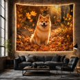thumbnail image 6 of Pomeranian Sitting in Golden Autumn Leaves, Serene Rustic Style for Dog Lovers, Pet Wall Art, Housewarming Gift, Tapestry Wall Hanging for Bedroom and Living Room, 6 of 7