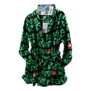 Minecraft Boys Bath Robe Size 6 Black Green Creeper TNT Bathrobe