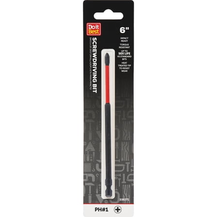 Do it Best 6 In. Phillips #1 Impact Ready Screwdriver Bit QJDIB-SC-004