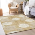 thumbnail image 4 of HomeRoots 671530 5 x 8 ft. Gold & Ivory Geometric Transitional Washable Machine Made Rectangle Area Rug with UV Protection, 4 of 7