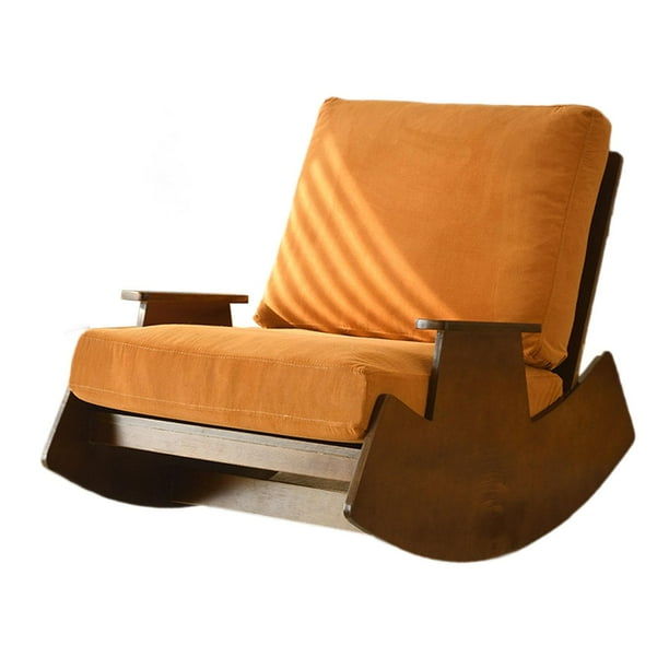Mecedora Sofá Salón Sofá Silla de Lectura Muebles Informales Elegantes Sillón Sofá Perezoso para Dormitorio Hogar Sala de Estar Al Aire Libre Pana Naranja