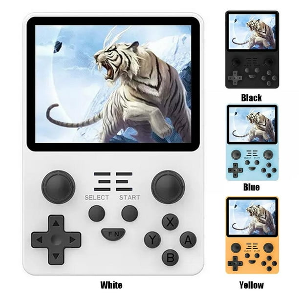 Consola de juegos portátil RK3326, consola de juegos portátil Retro RGB20S, color blanco