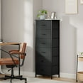 thumbnail image 4 of Eunos Commode Noire de 6 Pouces de Hauteur, Coffre de Rangement en Tissu pour Table de Chevet Ou Chambre à Coucher, 4 of 7