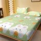 thumbnail image 1 of Set de sábanas con patrón de conejito verde morado - 140x200cm (55"x79") de 3 piezas de poliéster con fundas de almohada, diseño suave y adorable para la decoración del hogar, 1 of 5