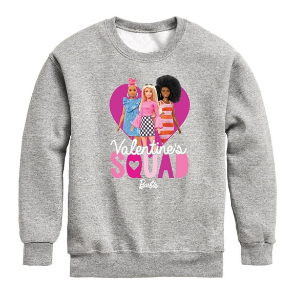 Barbie - Valentine's Squad - Toddler And Youth Crewneck Fleece Sweatshirt