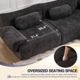 thumbnail image 5 of Muumblus Modular Sectional Sofa with Movable Ottoman, Oversized L-Shaped Cloud Sofa with Chaise, Boneless Deep Seat Living Room Couch, Black Chenille, 5 of 12