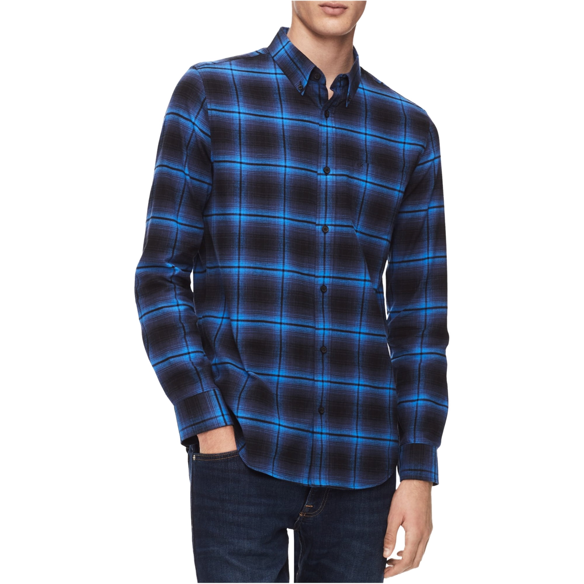 Calvin Klein Calvin Klein Mens Brushed Flannel Button Up Shirt