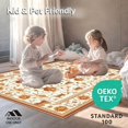 thumbnail image 4 of ODIKA 4'x6' Machine Washable Non-Slip Area Rug, Vintage Jar with Decorative Lattice and Botanical Embellishments High Traffic Rug, Beige, 122987, 4 of 7