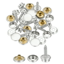 Uxcell 10 Pack Canvas Snap Kit, Fastener Tool Marine Grade Boat Canvas Snaps Heavy Duty Snap, Silver