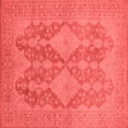 thumbnail image 1 of Ahgly Company Indoor Square Oriental Red Industrial Area Rugs, 7' Square, 1 of 4