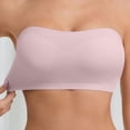 thumbnail image 4 of Hduncf Push Up Strapless Bras for Women Supportive Bandeau Bra Fashion Solid Color Wireless No Underwire Padded Tube Bra Pink M, 4 of 8