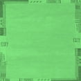 thumbnail image 1 of Ahgly Company Machine Washable Indoor Square Abstract Emerald Green Modern Area Rugs, 6' Square, 1 of 4