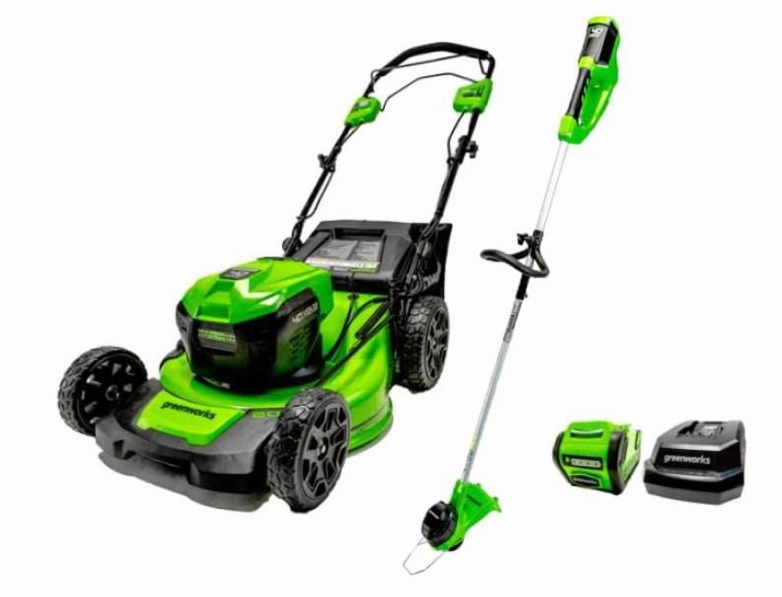 Tondeuse autopropulsée GW 40V 20" + Coupe-herbe 12"; batterie 5Ah, chargeur