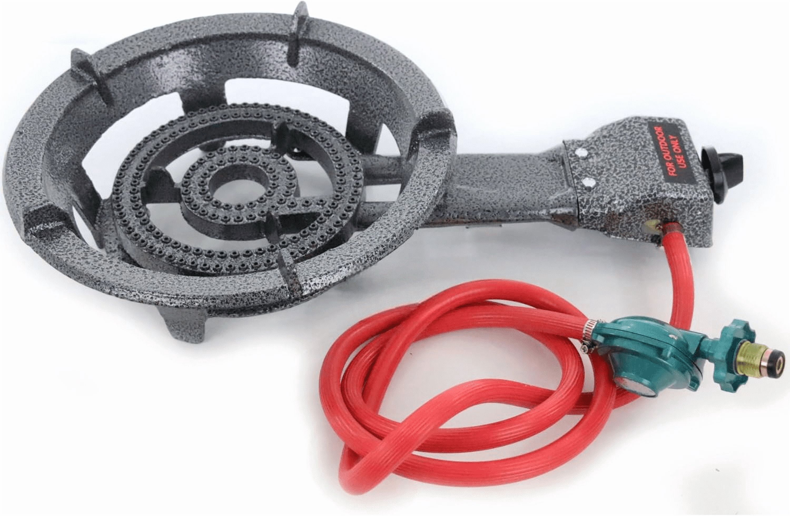 Propane Single Big Large Gas Burner Portable Stove Camping BBQ with Hose & Regulator